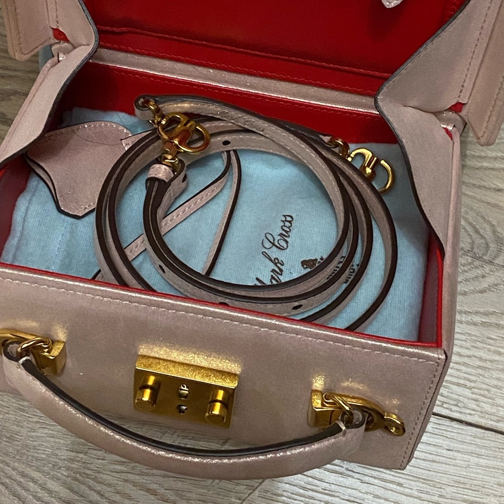 Mark Cross Suede Grace Box Bag Small